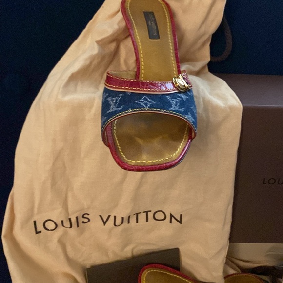 Kitten heel vintage Louis Vuitton - Picture 2 of 4